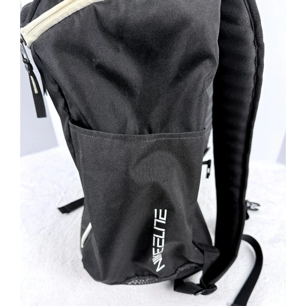 Nike Elite Quad Zip System Backpack Black White Athletic Book Bag